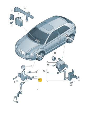 Senzor autoleveling faruri xenon Audi A3 8P 1K0941274C ⭐⭐⭐⭐⭐