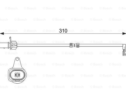 Senzor de avertizare uzura placute de frana 1 987 474 506 BOSCH pentru Audi A6 Audi A8 Audi Q5 Audi A7