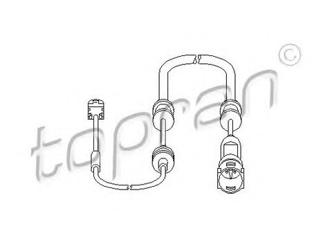 Senzor de avertizare uzura placute de frana 206 946 TOPRAN pentru Opel Vectra Opel Signum