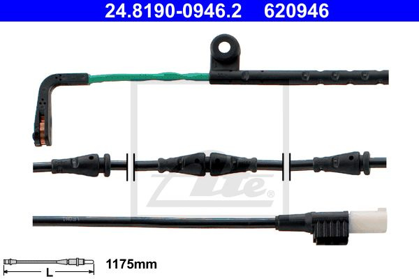 Senzor de avertizare uzura placute de frana 24 8190-0946 2 ATE pentru Land rover Discovery Land rover Lr4 Land rover Lr3