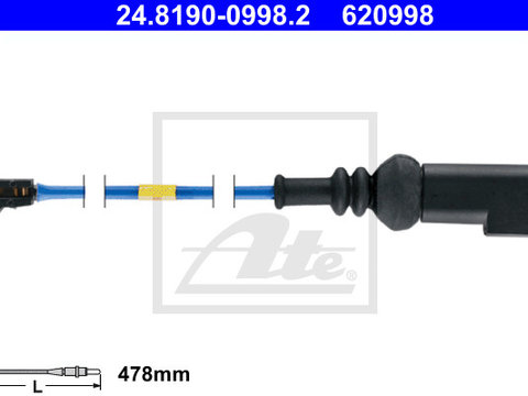 Senzor de avertizare uzura placute de frana 24 8190-0998 2 ATE pentru Ford Tourneo Ford Transit