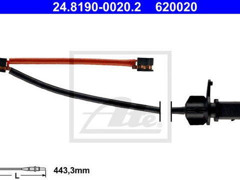 Senzor de avertizare uzura placute de frana 24 8190-0020 2 ATE pentru Audi A7 Audi A6 Audi A8
