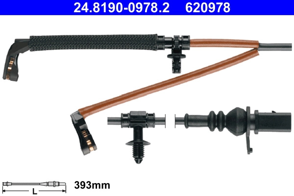 Senzor de avertizare,uzura placute de frana ATE 24.8190-0978.2 pentru AUDI A6 Allroad C8 (4AH) 2018-2025