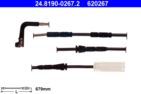 Senzor de avertizare,uzura placute de frana ATE 24.8190-0267.2 pentru BMW 3 cupe (E92) 2006-2013