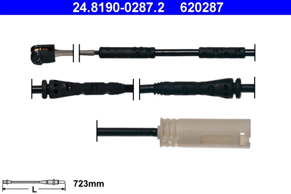 Senzor de avertizare,uzura placute de frana ATE 24.8190-0287.2 pentru BMW 3 cupe (E92) 2006-2013