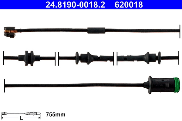 Senzor de avertizare,uzura placute de frana ATE 24.8190-0018.2 pentru OPEL ZAFIRA A microbus (T98) 1999-2005