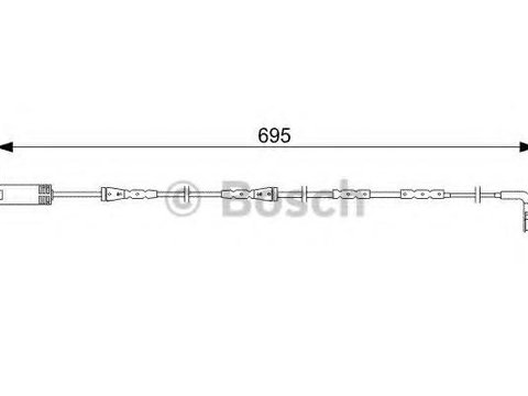 Senzor de avertizare,uzura placute de frana BMW 1 (E81), BMW 3 limuzina (E90), BMW 3 Touring (E91) - BOSCH 1 987 473 050