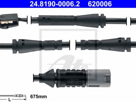 Senzor de avertizare,uzura placute de frana BMW 3 Touring (F31) (2011 - 2016) ATE 24.8190-0006.2