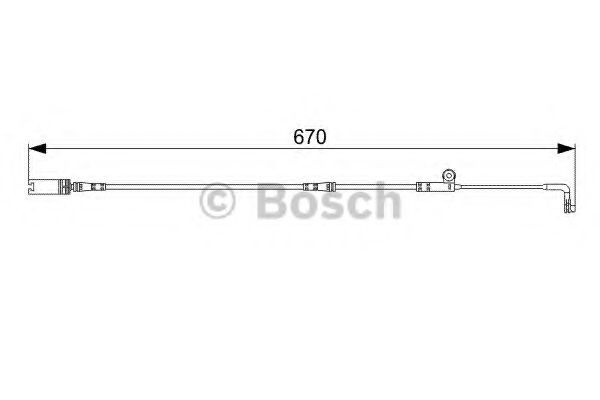 Senzor de avertizare,uzura placute de frana BMW 5 Touring (E61) (2004 - 2010) BOSCH 1 987 473 002