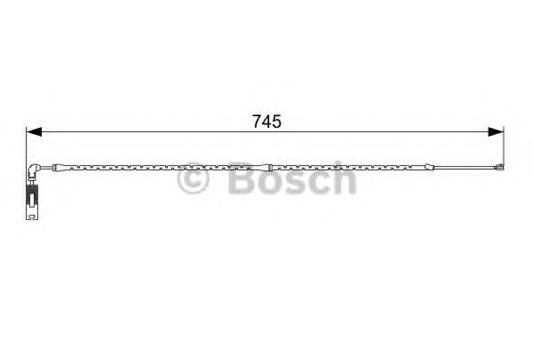 Senzor de avertizare,uzura placute de frana BMW X3 (E83) (2004 - 2011) Bosch 1 987 473 000