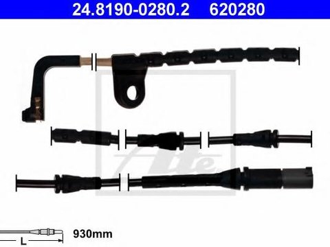 Senzor de avertizare,uzura placute de frana BMW X6 (E71, E72) - ATE 24.8190-0280.2