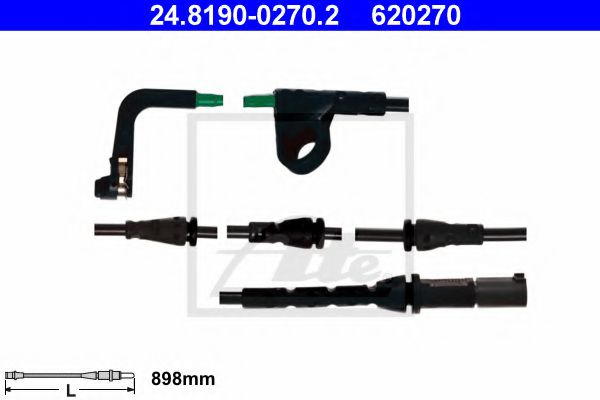 Senzor de avertizare,uzura placute de frana BMW X5 (E70) (2007 - 2013) ATE 24.8190-0270.2