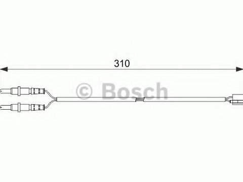 Senzor de avertizare,uzura placute de frana CITROËN C5 III (RD_) (2008 - 2016) BOSCH 1 987 474 519