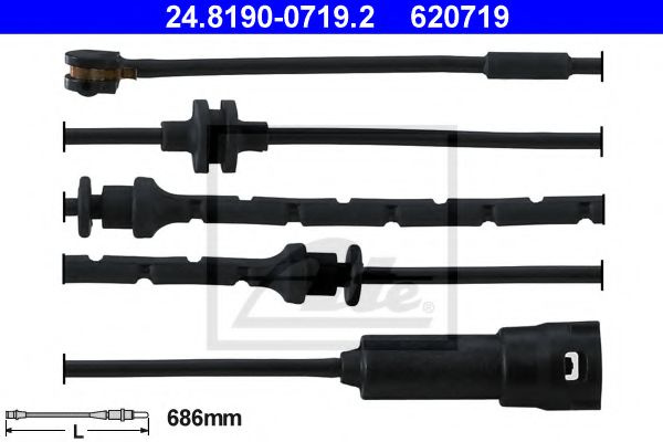 Senzor de avertizare,uzura placute de frana FIAT CROMA (194) (2005 - 2016) ATE 24.8190-0719.2