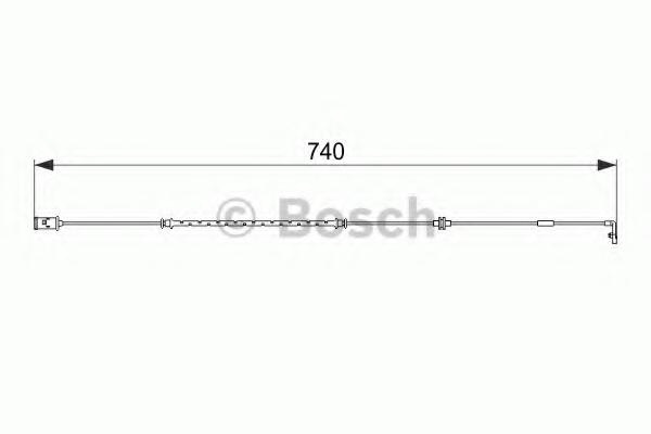 Senzor de avertizare,uzura placute de frana OPEL ASTRA G hatchback (F48_, F08_), OPEL ASTRA G combi (F35_), OPEL ASTRA G limuzina (F69_) - BOSCH 1 987