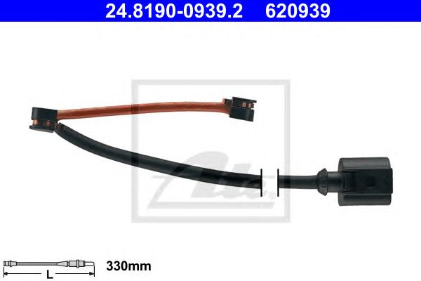 Senzor de avertizare uzura placute de frana punte fata PORSCHE Cayenne/PANAMERA 3,0-4,8 09- 372,4 MM - Cod intern: W20297292 - LIVRARE DIN STOC in 24 ore!!!