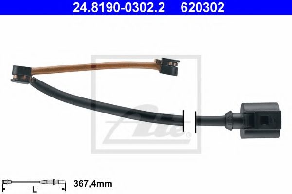 Senzor de avertizare,uzura placute de frana SEAT LEON SC (5F5) (2013 - 2016) ATE 24.8190-0302.2 piesa NOUA