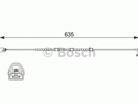 Senzor de avertizare,uzura placute de frana JAGUAR XJ (NNA, X35, J12, J24) (2009 - 2016) BOSCH 1 987 474 515 piesa NOUA
