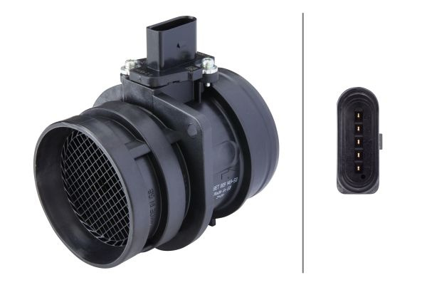 Senzor debit aer (8ET 009 149-581 8ET009149581 HELLA) AUDI,SEAT,SKODA,VW A3|A3, A3 / S3|A4|A4, A4 / S4|A5, A5 / S5|ALTEA|ALTEA XL|BEETLE|BEETLE, BJALLA, FUSCA|BORA / JETTA, GOLF, JETTA, VENTO|BORA, JE