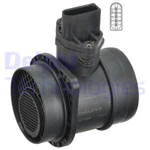 Senzor debit aer (AF10248-12B1 AF1024812B1 DELPHI) AUDI,SEAT,SKODA,VW A3|A3, A3 / S3|A4, A4 / S4|ALHAMBRA|ALTEA|ALTEA XL|BEETLE, NEW BEETLE|BORA / JETTA, GOLF, JETTA, VENTO|BORA, JETTA IV|BORA, JETTA,