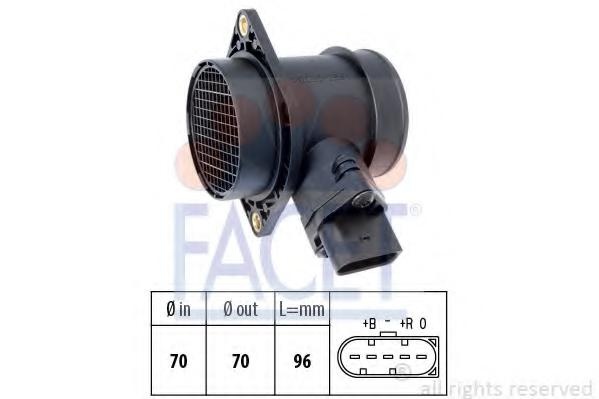 Senzor debit aer AUDI A4 limuzina (8D2, B5), AUDI A3 (8L1), AUDI A6 limuzina (4B2, C5) - FACET 10.1441
