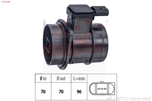 Senzor debitmetru aer EPS SKODA RAPID Spaceback (NH1) 2012-2019 - 1.991.449