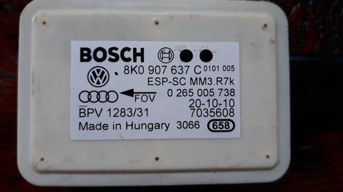 Senzor ESP Audi A4 B8 cod 8K0907637C an 
