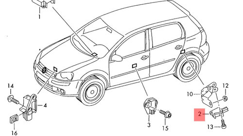 Senzor impact airbag Volkswagen Touran (