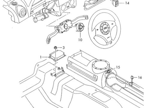 Senzor impact Audi A3 (8P) Hatchback 2005 2.0 TDI OEM 4B0959643D