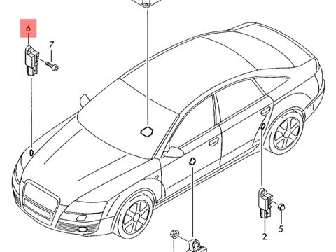 Senzor impact frontal Audi A6 4F C6 3.0 TDI BMK OEM 1K0909606B