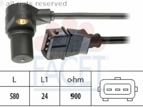 Senzor impulsuri arbore cotit 9 0215 FACET pentru Audi A8 Audi A4 Vw Passat