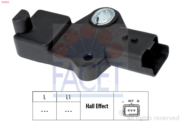 Senzor impulsuri arbore cotit # CitroEn C5 2004 2005 2006 2007 2008 2009 2010 2011 2012 2013 2014 2015 2016 2017 2018 2019 2020 2021 2022 2023 2024 2025 # 9 0524 # FACET