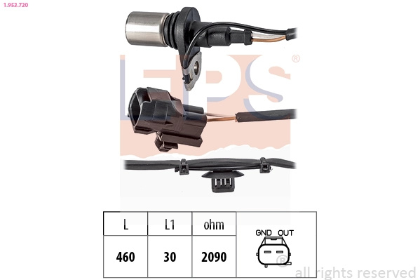 Senzor impulsuri, arbore cotit EPS 1.953.720 pentru TOYOTA MR2 III (ZZW3_) 1999-2007