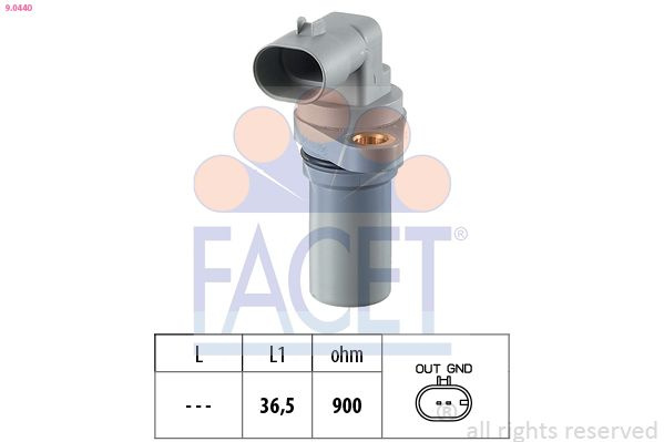 Senzor impulsuri, arbore cotit FACET 9.0440
