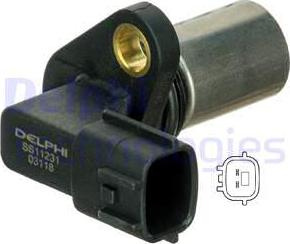Senzor impulsuri. arbore cotit Senzor pozitie arbore cotit FIAT BARCHETTA BRAVO I COUPE MAREA PUNTO STILO LANCIA FIAT BRAVA (182_), Hatchback, 10.1995 - 06.2003 Delphi SS11231