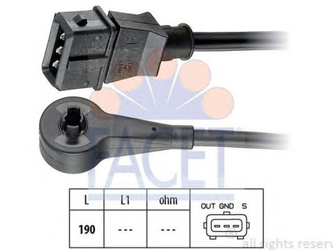 Senzor impulsuri arbore cotit VW GOLF III 1H1 FACET FA 9.0184