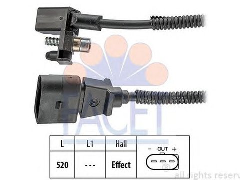 Senzor impulsuri arbore cotit VW GOLF IV 1J1 FACET FA 9.0443