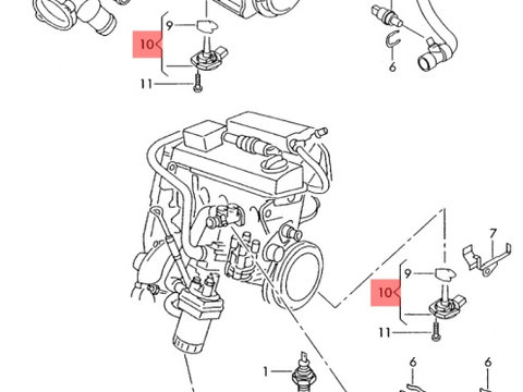 Senzor nivel ulei 1J0907660B Vw Golf 5 combi TDI 2007 BLS OEM 1J0907660B