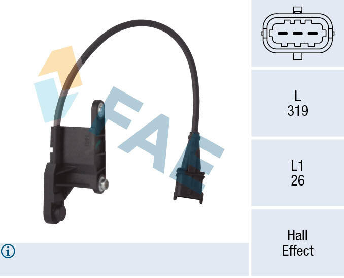 Senzor pozitie ax cu came # Opel Astra 1.4 g hatchback [f48; f08] 16v benzina 90cp/66kw X 14 XE; Z 14 XE 1998 1999 2000 2001 2002 2003 2004 2005 # 79121 # FAE