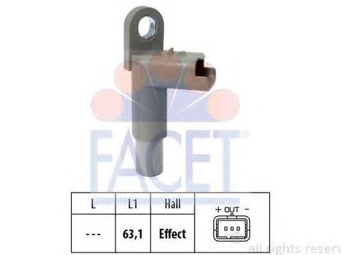 Senzor,pozitie ax cu came PEUGEOT 107 (2005 - 2016) FACET 9.0463 piesa NOUA