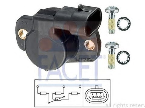 Senzor pozitie clapeta acceleratie LANCIA DELTA II 836 FACET FA 10.5083