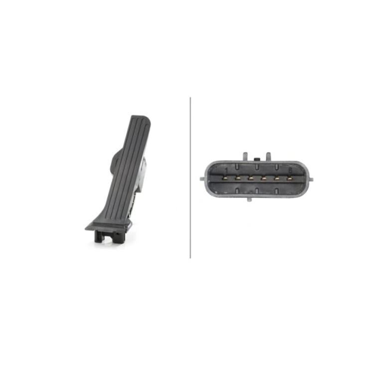 Senzor pozitie pedala acceleratie Hella, Audi Q3, 2011-2018, Seat Alhambra 2010-, Altea (5p1), 2004-, Altea Xl (5p), 2006-, Toledo Iii (5p2), 2004-2009, Skoda Yeti, Vw Golf Plus (5m), Sharan (7n), 2010-, Tiguan, 2007-2018, Tiguan (Ad1), 2016-