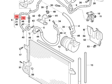 Senzor presiune AC Volkswagen Golf 4 hatchback 1.6 SR OEM 1J0959126