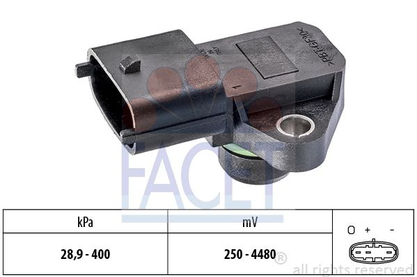 Senzor presiune aer 10 3249 FACET pentru Hyundai Grand Hyundai Ix35 Hyundai Tucson Kia Sportage Hyundai Ix55 Hyundai Veracruz Kia Sorento Hyundai H-1 Hyundai H300 Hyundai Iload Hyundai Santa Hyundai I800 Hyundai Imax Hyundai Montana Hyundai H350 Kia 