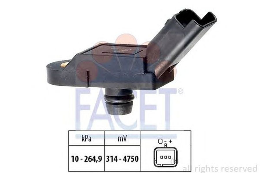 Senzor presiune aer Citroen C4 cupe LA FACET FA 10.3164