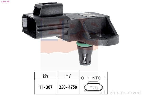 Senzor presiune aer EPS 1.993.205 pentru PEUGEOT BOXER caroserie 2006-2016