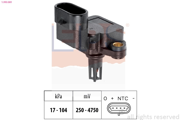 Senzor presiune aer EPS IVECO DAILY VI caroserie 2014-2019 - 1.993.081