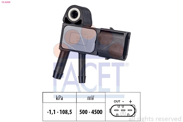 Senzor presiune aer FACET 10.3269 pentru JEEP PATRIOT (MK74) 2011 2012 2013 2014 2015 2016 2017