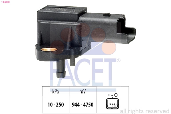 Senzor presiune aer FACET PEUGEOT 807 (EB_) 2002-2007 - 10.3030