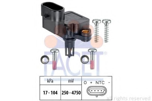 Senzor presiune aer FIAT BRAVA (182) (1995 - 2003) FACET 10.3081